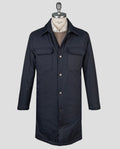 Kiton Blue Pl Coat Blue
