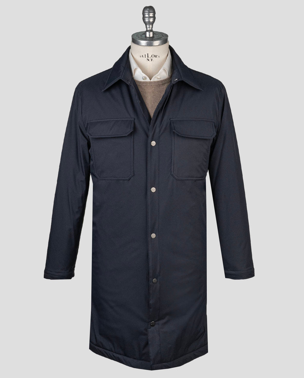 Kiton Blue Pl Coat Blue - view 8