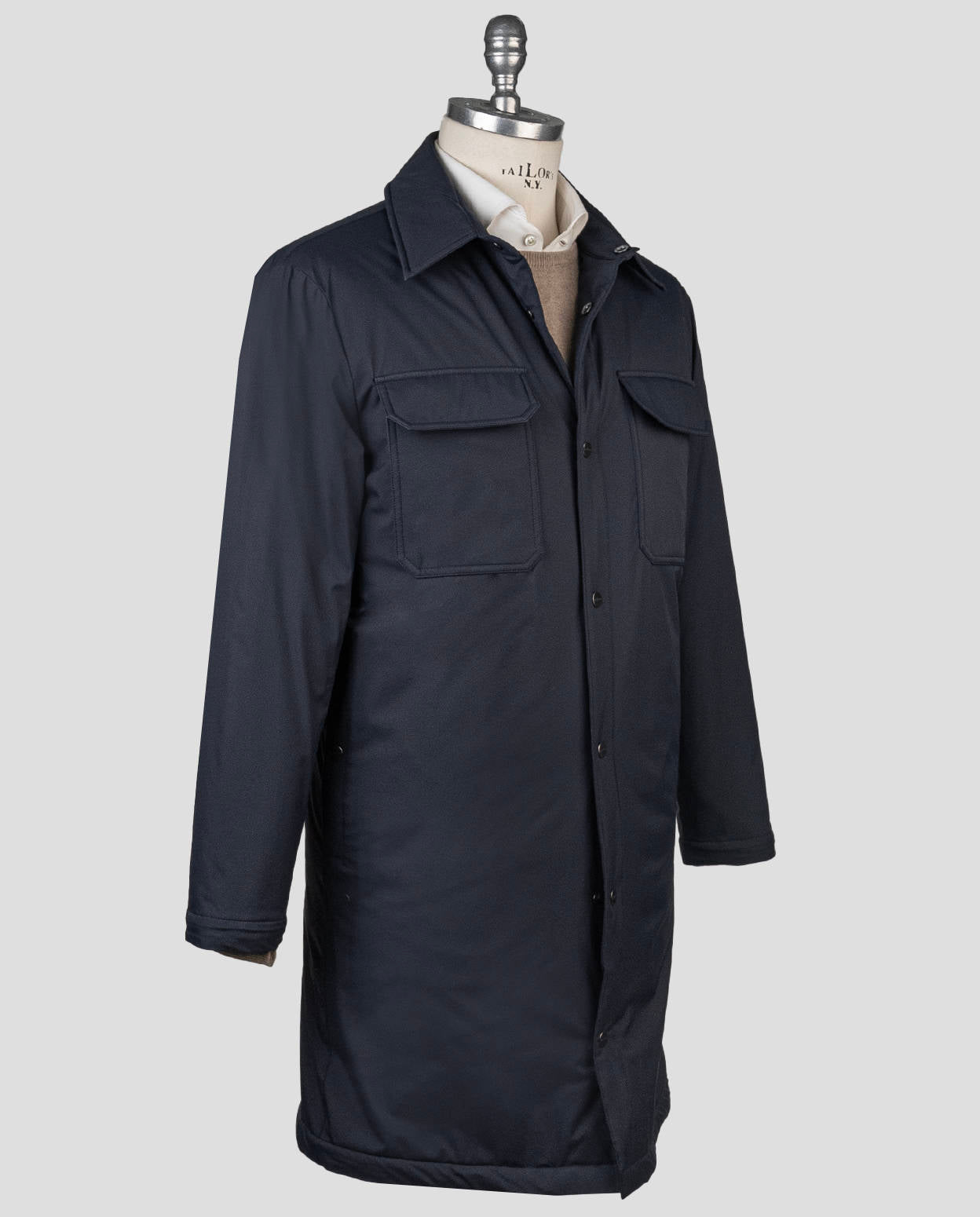 Kiton Blue Pl Coat Blue - view 2
