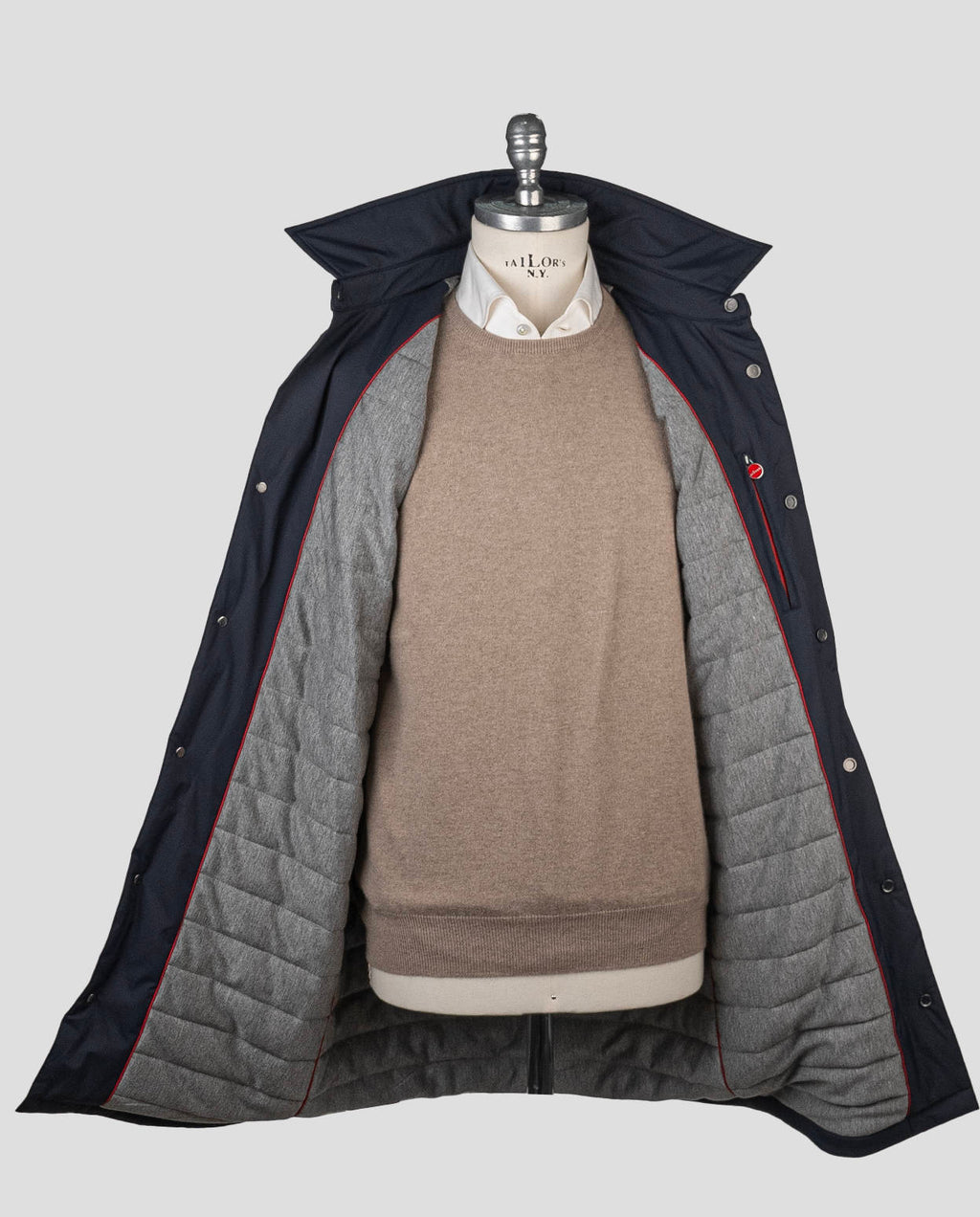 Kiton Blue Pl Coat Blue - view 3