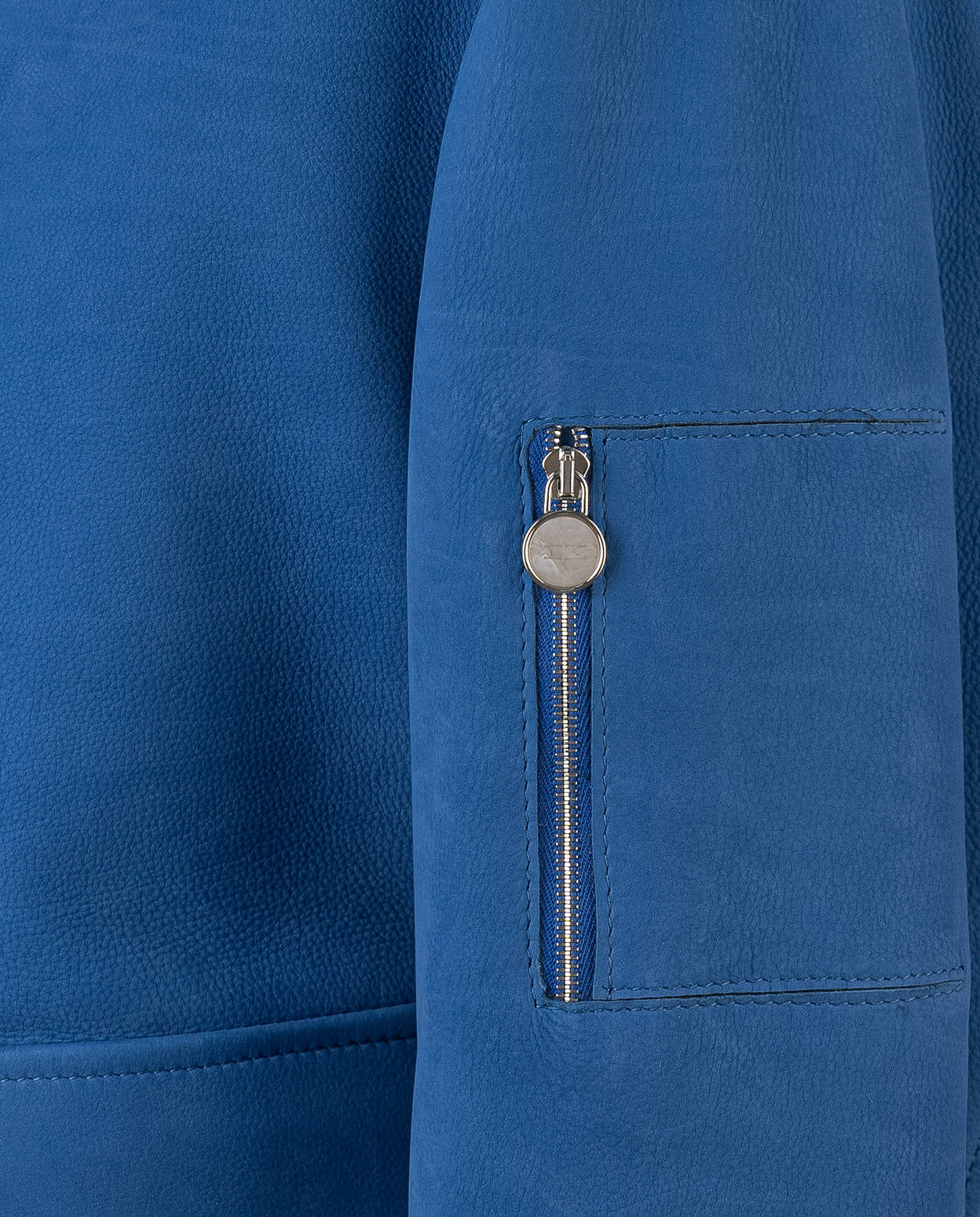 Kiton Blue Leather Suede Vicuna Perù Cashmere Coat - view 5