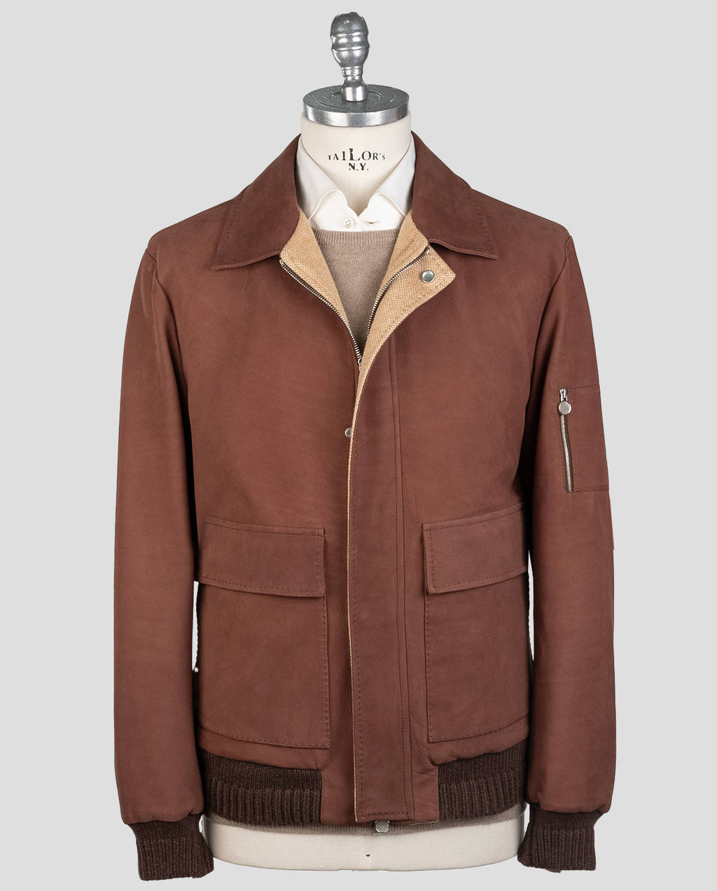 Kiton Leather Vicuna Perù Cashmere Coat - view 10