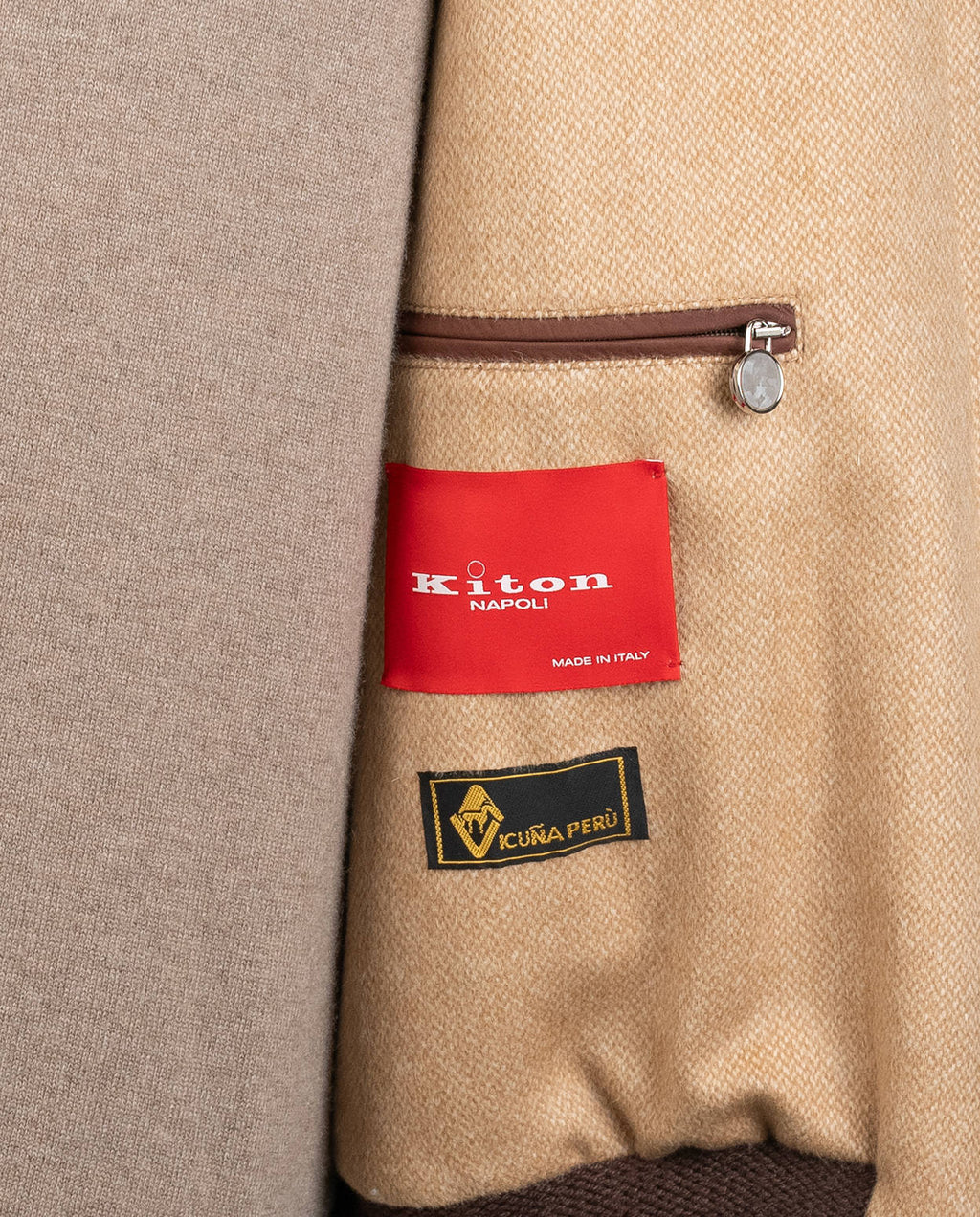 Kiton Leather Vicuna Perù Cashmere Coat - view 3
