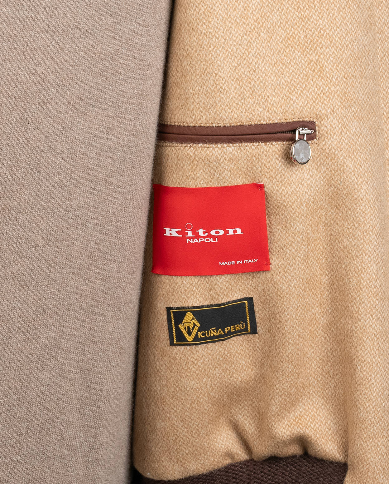 Kiton Leather Vicuna Perù Cashmere Coat - view 3